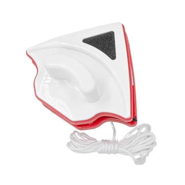 Imagem de Limpador De Vidros Magnetico Para Janelas Vidraças Facil O Uso - Vermelho