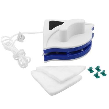 Imagem de Limpador De Vidros Magnetico Para Janelas Vidraças Facil O Uso Branco