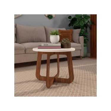 Imagem de Mesa de Centro Jasmin 100% Mdf Off White/Cedro - Artely Móveis, Cedro 