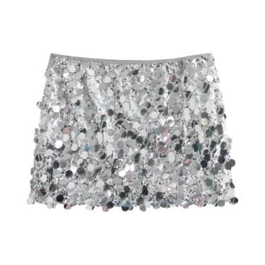 Imagem de Vestido Mini Sexy De Lantejoulas Para Mulheres, Cintura Alta, Estilo Y