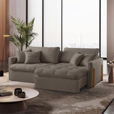 Imagem de Sofa Cama Lisboa Retratil e Reclinavel 220cm Braco 10cm Meu Sofa Online