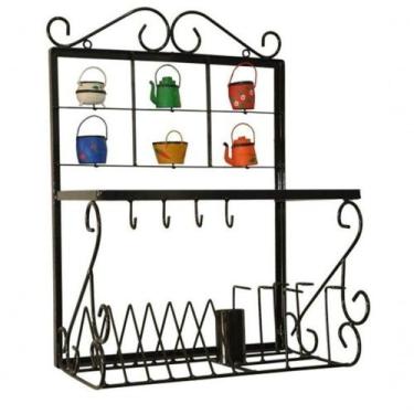 Imagem de Escorredor Pratos Copos Talheres Ferro Panelinhas 15 Peças - SHOPPINGN