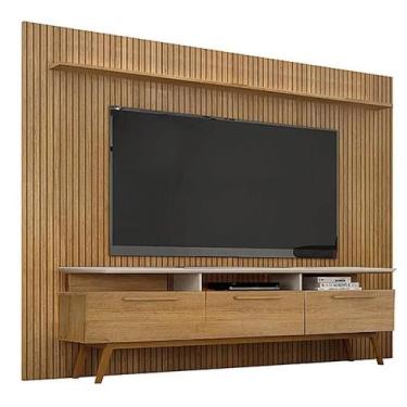 Imagem de Rack com Painel Curitiba para Tv Até 75 Polegadas Valdemoveis Cor Cina