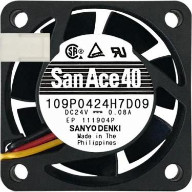 Imagem de Cooler 109P0424H7D09 24V 0.08A 1.92W 3L 3P 40X40X15MM B2 - Sanyo Denki