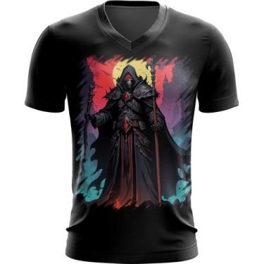 Imagem de Camiseta Gola V Lich Ancião Desenhado Magia 4 - Kasubeck Store®, INF 1