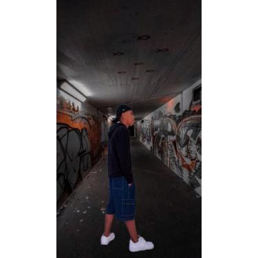 Imagem de Bermuda cargo jeans com cintura elastico e cordão regulador - kbcstree