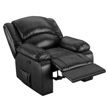 Imagem de Poltrona Do Papai Reclinável Pietra Zero Wall Fh9 Pu Preto Brilho - Mpozenato