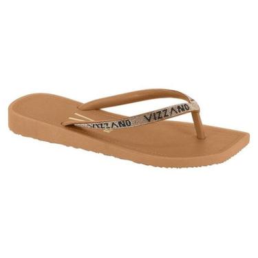 Imagem de Sandália Rasteira Feminina Vizzano 6531.105, 36, Camel