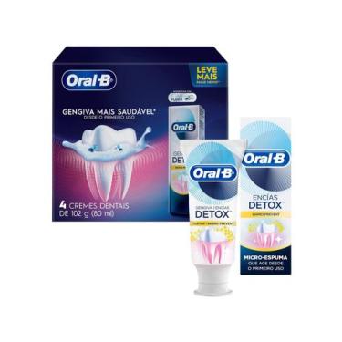 Imagem de Creme Dental Oral-B Gengiva Detox 4 Unidades