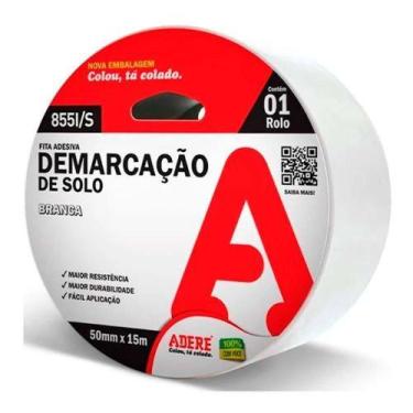 Imagem de Fita Demarcação De Solo 50mm X 15m Branca Pvc - Quadras Poliesportivas