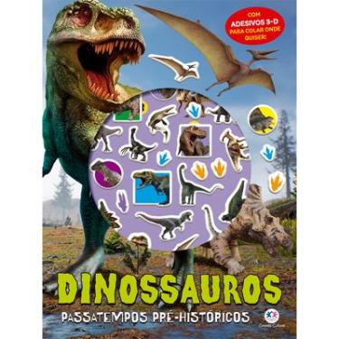 Imagem de Dinossauros Passatempos Pré-Históricos Marina Evangelista 1ª Edição Capa Comum