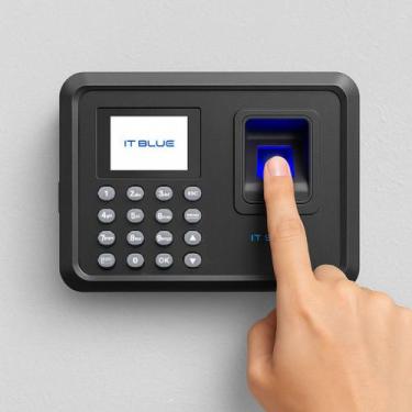 Imagem de Relógio de Ponto Biométrico Digital USB Tela LCD 2,4" Polegadas Rápido
