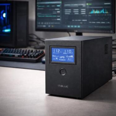 Imagem de Nobreak 650VA 360W LCD UPS Estabilizador Bateria para Computador Rotea