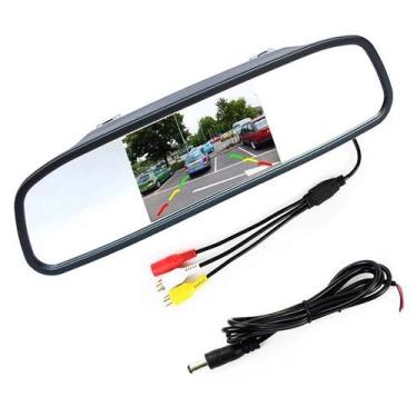 Imagem de Espelho Retrovisor com Monitor LCD de 4.3" para Câmera de Ré - Keedi