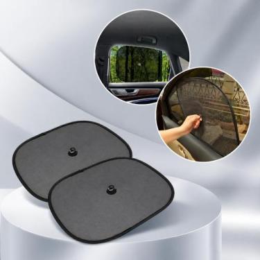 Imagem de Telas Quebra Sol Automotivo Janela Lateral Blackout Infantil Com Vento