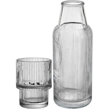 Imagem de JARRA COM COPO HOME&CO VIDRO 170/800ML 21x8x8cm TRANSPARENTE