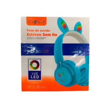 Imagem de Fone Estero Sem Fio Orelha Coelhinho Inova Md-30229