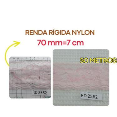 Imagem de Renda Rígida Poliamida 20mm 37mm 50mm 100mm Várias larguras Nylon RNyl