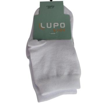 Imagem de Meia Infantil Lupo 2830 Km Basica, Branco, Branco, 32-35