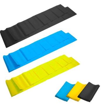 Imagem de Kit 3 Faixas Elásticas Thera Band Fisioterapia Pilates