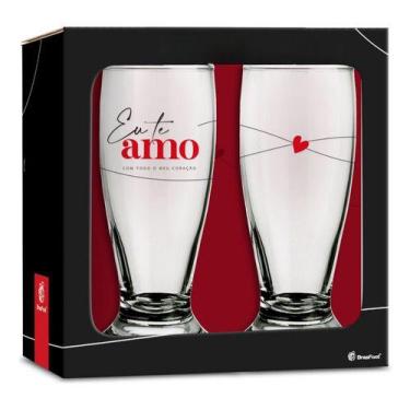 Imagem de Taça Copo Munich 2 Un Presente Dia Dos Namorados Brasfoot, Eu te amo
