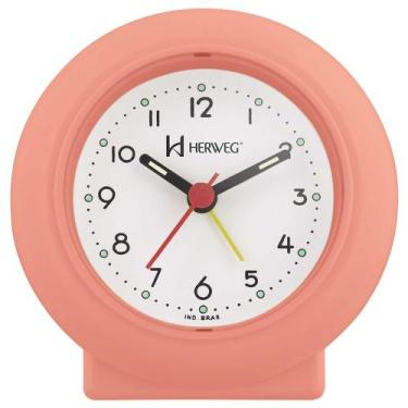 Imagem de Despertador Analógico Quartzo Herweg 2611 313 Salmão