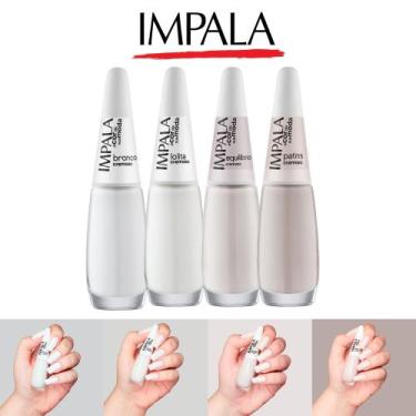 Imagem de Esmaltes Impala Tons Claros e Nude Cores Delicadas e Elegantes Esmalte
