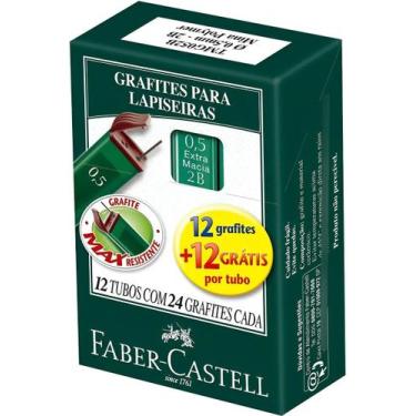 Imagem de Grafite Faber-Castell 0.5mm 2B Extra Macio - 12 Tubos com 24 Minas
