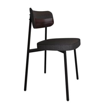 Imagem de Cadeira Alloa Fixa com 4 Pés 500 x 447 x 838 mm com 1 Unidade Preto/Ca