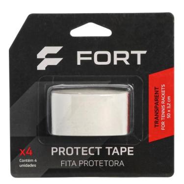 Imagem de Fita Protetora Fort Para Raquete De Tênis - Com 04 Unidades Transparen