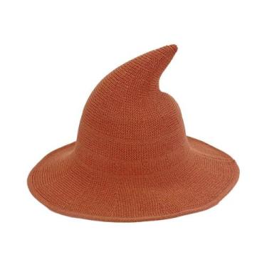 Imagem de Chapéu De Bruxa De Malha Longa Para Mulheres Para Festa De Halloween, 