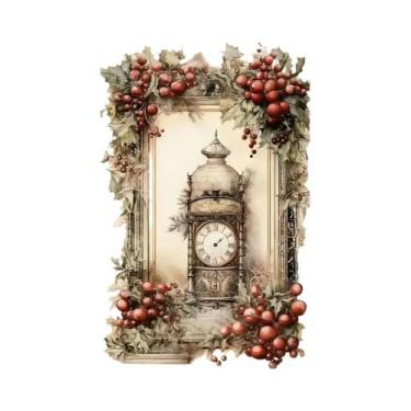 Imagem de Pôster Vintage De Natal Com Papai Noel, Impressão Em Tela, Arte De Par
