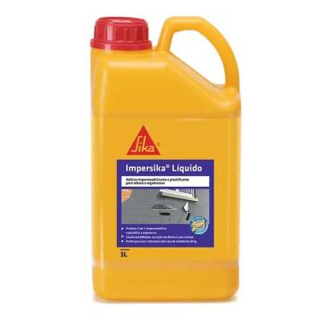 Imagem de Aditivo para Concretos e Argamassa Impersika Impermeabilizante e Plastificante Branco Sika Brasil 18L