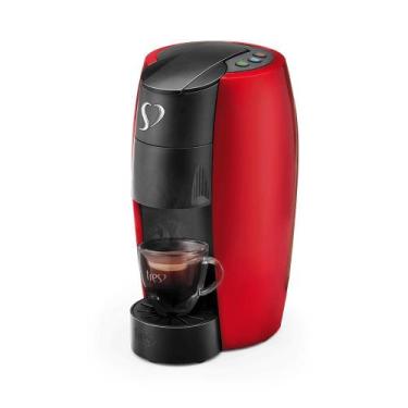 Imagem de Cafeteira Espresso LOV Vermelha Automática Logo Cromado - TRES 3 Coraç
