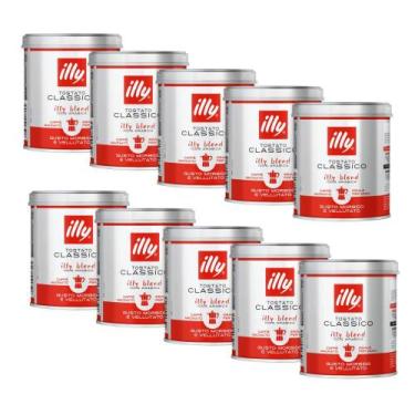 Imagem de Café Moído illy Clássico Moka 125g Kit 10 Latas, Clássico