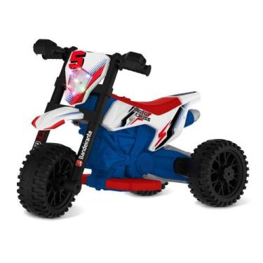 Imagem de Moto Cross Elétrica 6V Azul - Bandeirante