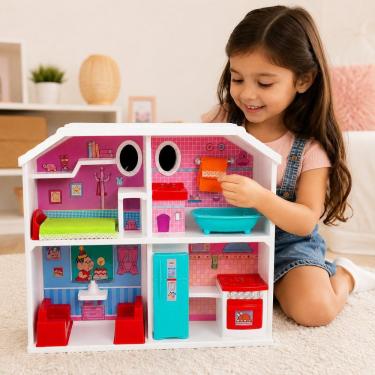 Imagem de Casinha Infantil da Mônica Branca Decorativo Educativo Coordenação Motora 83,5CM