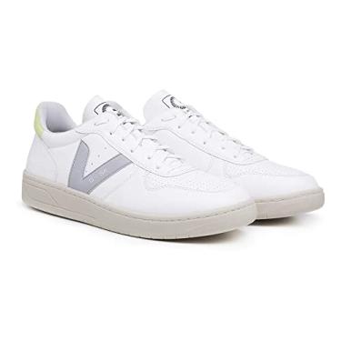 Imagem de Tênis Masculino Casual Caminhada Acadêmia Branco Com Verde Tamanho:37;Cor:Branco com Verde;Gênero:Masculino