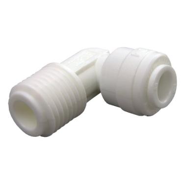 Imagem de LASCO 19-6085 Conexão de cotovelo de 90 graus com diâmetro externo de 0,63 cm, tubo de 6,35 mm e rosca macho de tubo, plástico