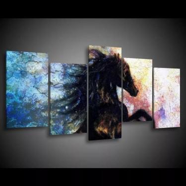 Imagem de Quadro Decorativo 129x63 Sala Quarto Cavalo