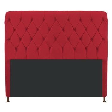 Imagem de Cabeceira Cristal 160 Cm Queen Size Com Capitonê Suede Vermelho