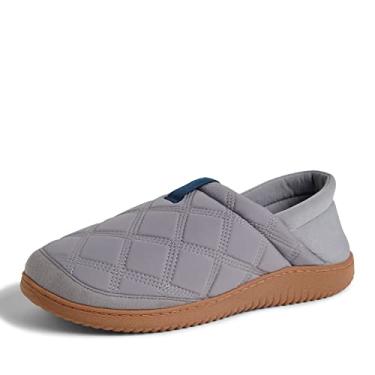 Imagem de Dearfoams Chinelo masculino River Nylon fechado nas costas, espuma viscoelástica para uso interno/externo, Cinza médio, X-Large
