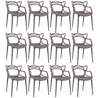 Imagem de Loft7, Kit 12x Cadeiras Masters Allegra, Polipropileno, Escritório, Sala de Estar e Sala de Jantar - Fendi