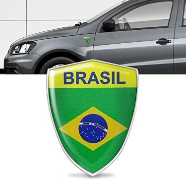 Imagem de Adesivo Resinado Países Universal Emblema Cromado Brasil