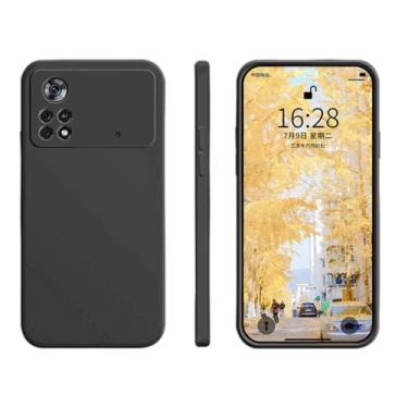 Imagem de Capa Capinha Case Aveludada Premium Compatível Com Poco X4 Pro 5G (Preto)
