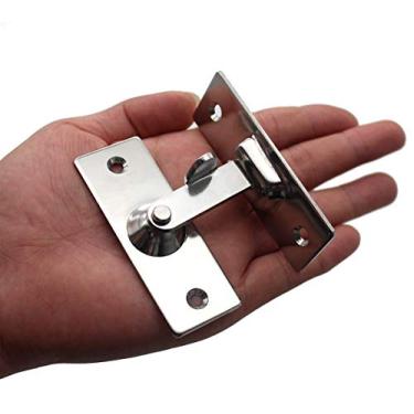 Imagem de Cadeado de segurança grande com fivela de segurança de 90 graus, porta de aço inoxidável e barra de bloqueio de janela, celeiro de parafuso, trava deslizante