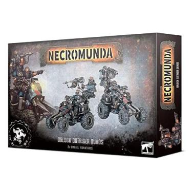 Imagem de Games Workshop: Warhammer Necromunda Orlock Outrider Quads - Jogo de Miniaturas com 94 Componentes de Plástico, para Gangues Orlock, Idade Mínima: 14 Anos