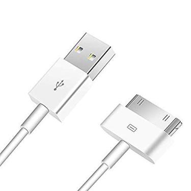 Imagem de Cabo de carregamento USB OYEFLY 2 pçs 30 pinos de substituição para iPhone 4/4S 3G/3GS, i-Pad 1/2/3, i-Pod Nano/i-Pod Touch, 3.2ft (2pcs)