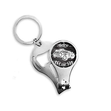 Imagem de Carros clássicos pintados à mão padrão alicate de unha chaveiro abridor de garrafas cortador