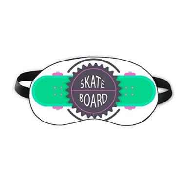 Imagem de Skate esportivo com Mottos Cartoon Aquarela Sono Eye Shield Soft Night Blindfold Shade Cover